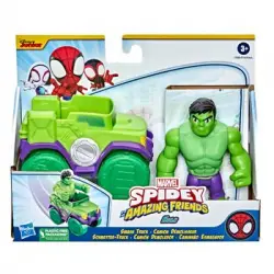 Marvel Spidey And His Amazing Friends - Hulk Y Camión Demoledor - Figura - Spidey And His