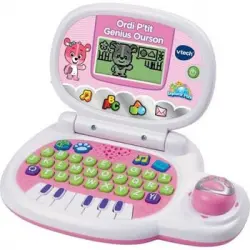 Ordi P'tit Genius Pink Bear - Computadora Educativa Para Niños Vtech