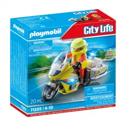 Playmobil - Moto De Emergencias Con Luz Intermiente City Life