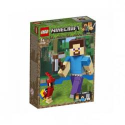 21148 Steve Minecraft Bigfig Avec Perroquet, Lego Minecraft