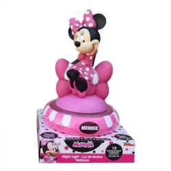 Lampara Led Minnie Mouse De Disney Con Figura 3d Para Mesa De Noche