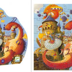 Puzzle Djeco 54 piezas: dragón y caballero