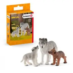 Replica Loba Con Cachorros Set Wild Life Schleich 42472