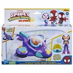 Marvel - Spidey and his Amazing Friends Web-Spinners Vehículo, figura y casco +3 años