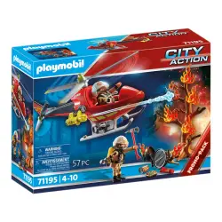 Playmobil - Helicóptero De Bomberos City Action