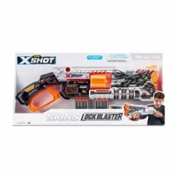 X-Shot - Lanzadora Lock Gun Skins Con 16 Dardos