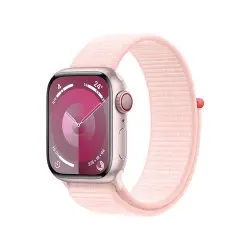 Apple Watch S9 LTE  41mm Caja de aluminio Rosa claro y correa Loop deportiva Rosa claro