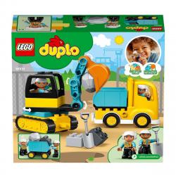 LEGO -  De Construcción Educativo Camión Y Excavadora Con Orugas Y Figuras DUPLO