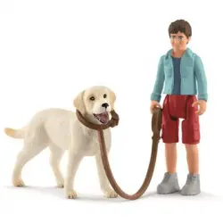 Schleich - Paseo Con Labrador Retriever 42478