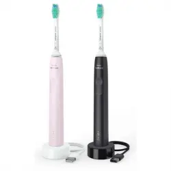 Set 2 cepillos eléctricos Philips Sonicare 3100 Rosa/Negro