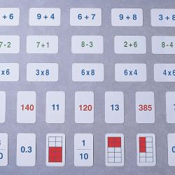 Juego de matemáticas Nardil Cartas de divisiones