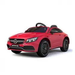 Mercedes C63 Con Licencia Rojo - Coche Eléctrico Infantil Para Niños Batería 12v Con Mando Control Remoto