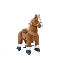Ponycycle Poni De Montar Marrón Con Pezuña Blanca Modelo Pequeño De 3 A 5 Años