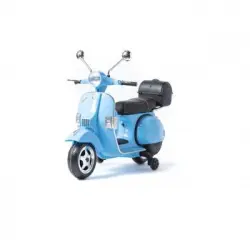 Vespa Clásica Oficial 12v Licencia Piaggio Azul - Moto Eléctrica Infantil De Batería Para Niños