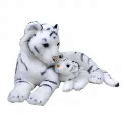 WILD REPUBLIC - Peluche Mamá Y Bebé Tigres Blancos