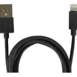 Cable Temium Lightning Negro 1 m