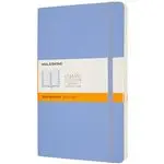 Cuaderno Moleskine Classic XL rayas tapa blanda azul hortensia