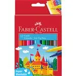 Estuche 12 rotuladores Faber-Castell  escolares con punta de fibra