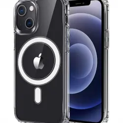 Funda 4-ok Magnet circle QI Transparente para iPhone 14 Plus