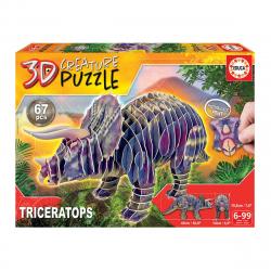 Educa Borrás - Puzzle 3D Creature Triceraptor