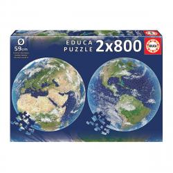 Educa Borrás - Puzzles 2x800 Piezas Planeta Tierra