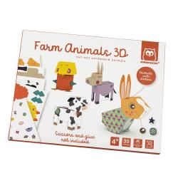 Láminas para construir animales 3D de cartón – Farm Animals