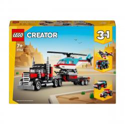 LEGO -  de construcción Camión Plataforma con Helicóptero LEGO  Creator.