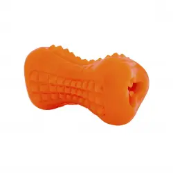 Rogz yumz hueso de juguete naranja para perros
