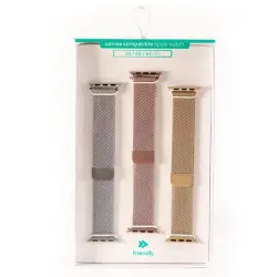 Set 3 Correas Friendly Milanese para Apple Watch 38/40/41 mm