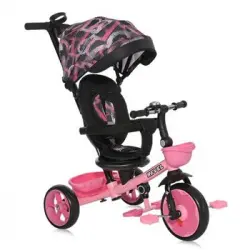 Triciclo Revel Con Asiento Giratorio 360o De Lorelli Pink Grunge