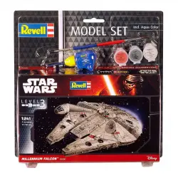 Revell - Maqueta Modelo de Halcón Milenario con accesorios básicos Star Wars Revell.