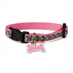 Collar reflectante para perros color Rosa
