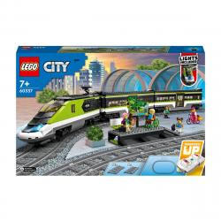LEGO -  Teledirigido Para Construir Tren De Pasajeros De Alta Velocidad Con Vías, Luces Y Mini Figuras City Trains