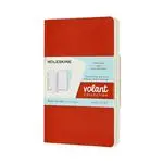 Libreta Moleskine Volant Journals Pocket rayada naranja coral/azul verdoso
