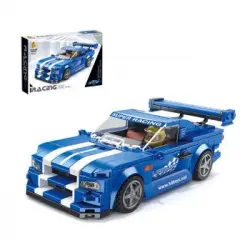 Coche Clásico De Rallys Dam, 387 Piezas 16,5x8x5 Cm. Color: Azul