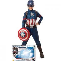 Disfraz De Capitán América Con Escudo Infantil