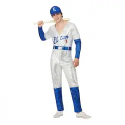 Disfraz Jugador De Béisbol Elton John Deluxe Con Lentejuelas Para Hombre