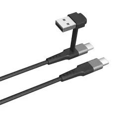 Cable Muvit for change USB-C 60W Negro 1,2 m