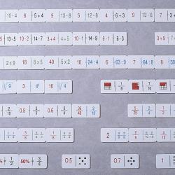 Juego de matemáticas Nardil Domino fracciones-quebrados
