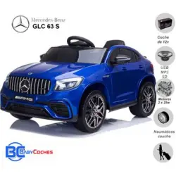 Mercedes Glc 63s Licencia Oficial - Coche Eléctrico Infantil Para Niños Y Niñas - Batería 12v - Control Remoto Y Manual (azul)