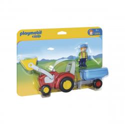 Playmobil - Tractor Con Remolque 1.2.3