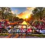 Puzzle de madera Wood City Bicycles of Amsterdam mediano 150 piezas
