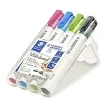 Estuche 4 marcadores STAEDTLER 351 wp4-1 Lumocolor whiteboard marker para pizarra blanca