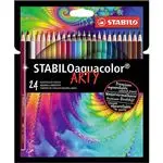 Estuche ARTY 24 lápices de color acuarelables STABILO Aquacolor