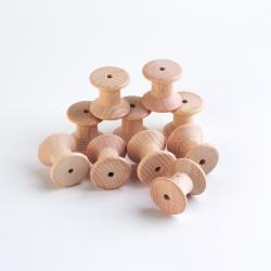 Juego heurístico Thick Educational Piezas de madera Carretes