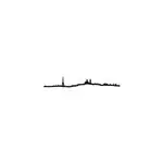Mini Skyline The Line Paris 19 cm negro