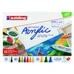 Pack 12 marcadores Acrylics Edding colores surtidos