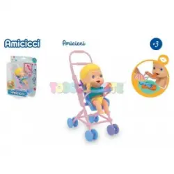Amicicci Bebé con Sillita de Paseo