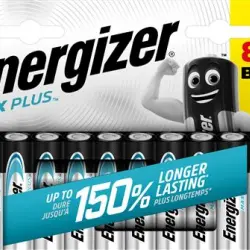 Pilas alcalinas Energizer Max Plus AA LR6 - 8+4 unidades