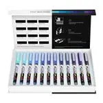 Set 12 rotuladores Karin Brushmarker Pigment Decobrush Violet-Blue Colors Collection